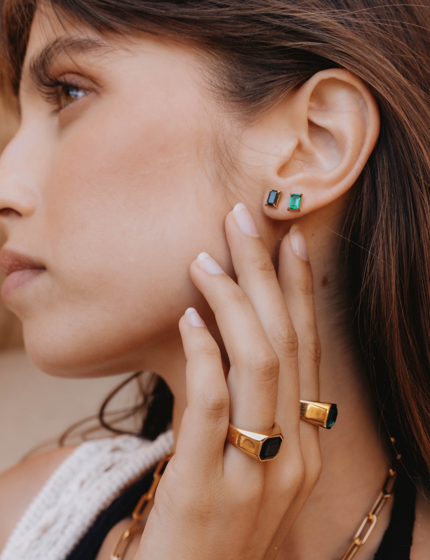 Pendientes de cristal pequeños