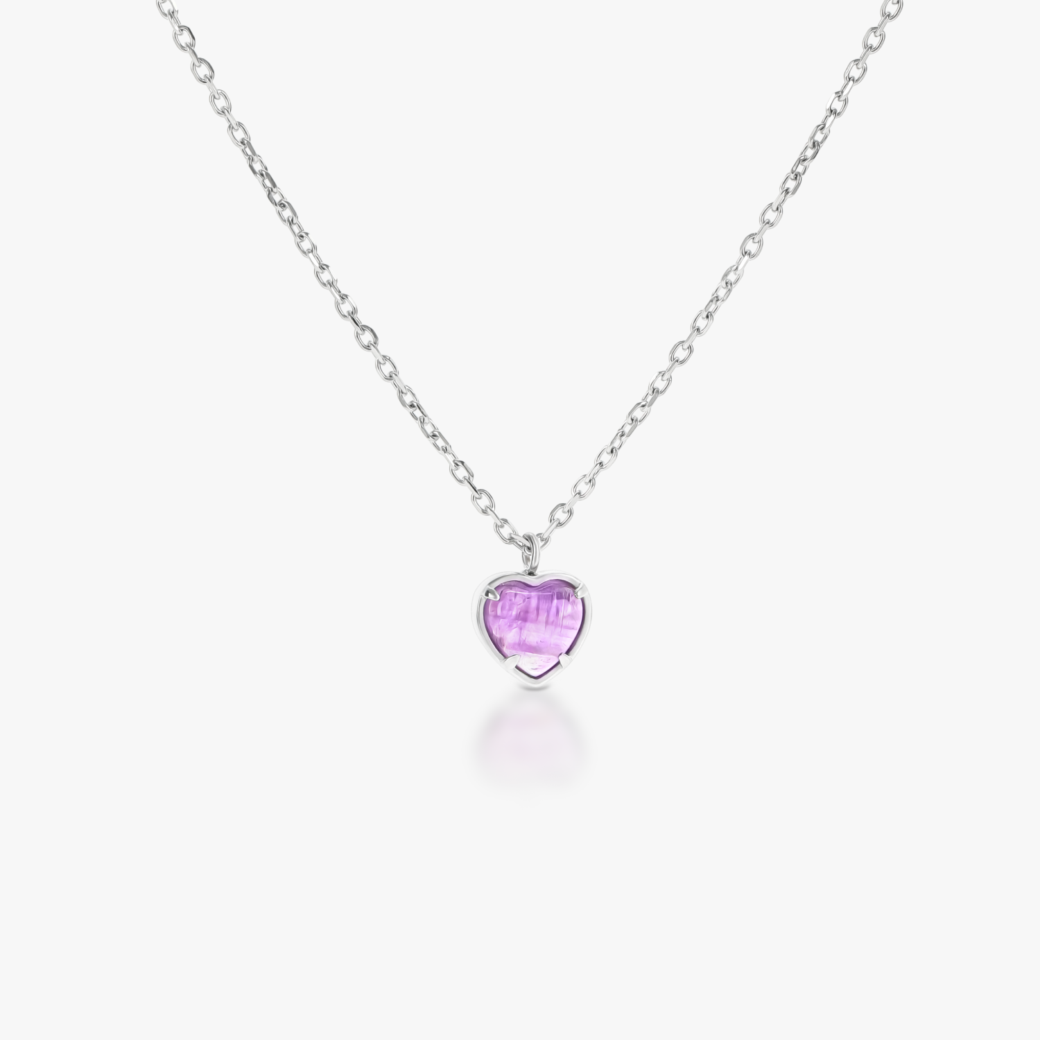Petit Heart Amethyst Necklace