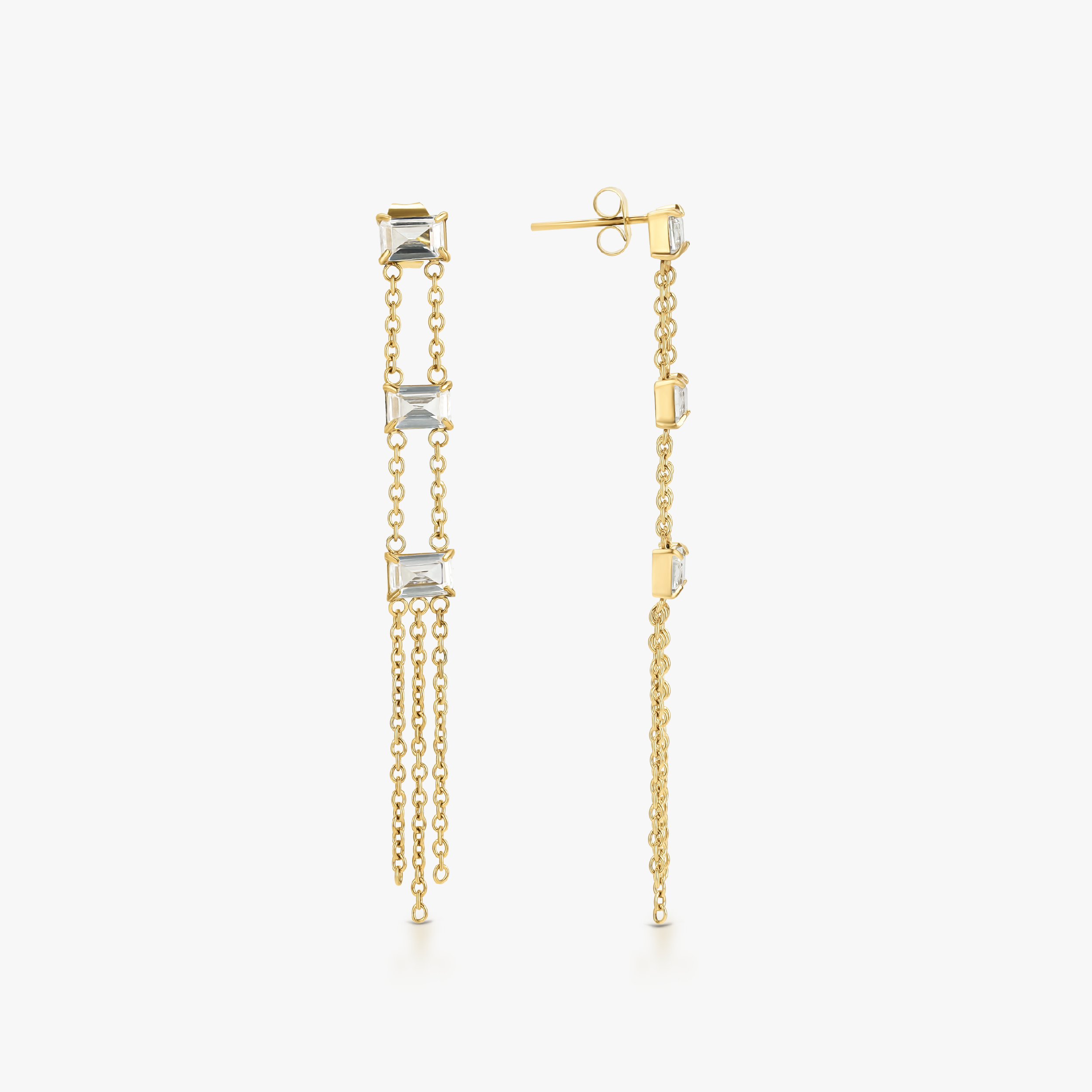 Vertical Crystal Earrings