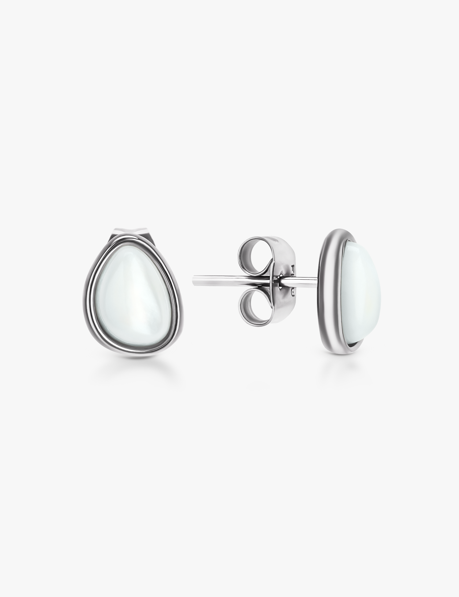 Pendientes de magnolia blanca