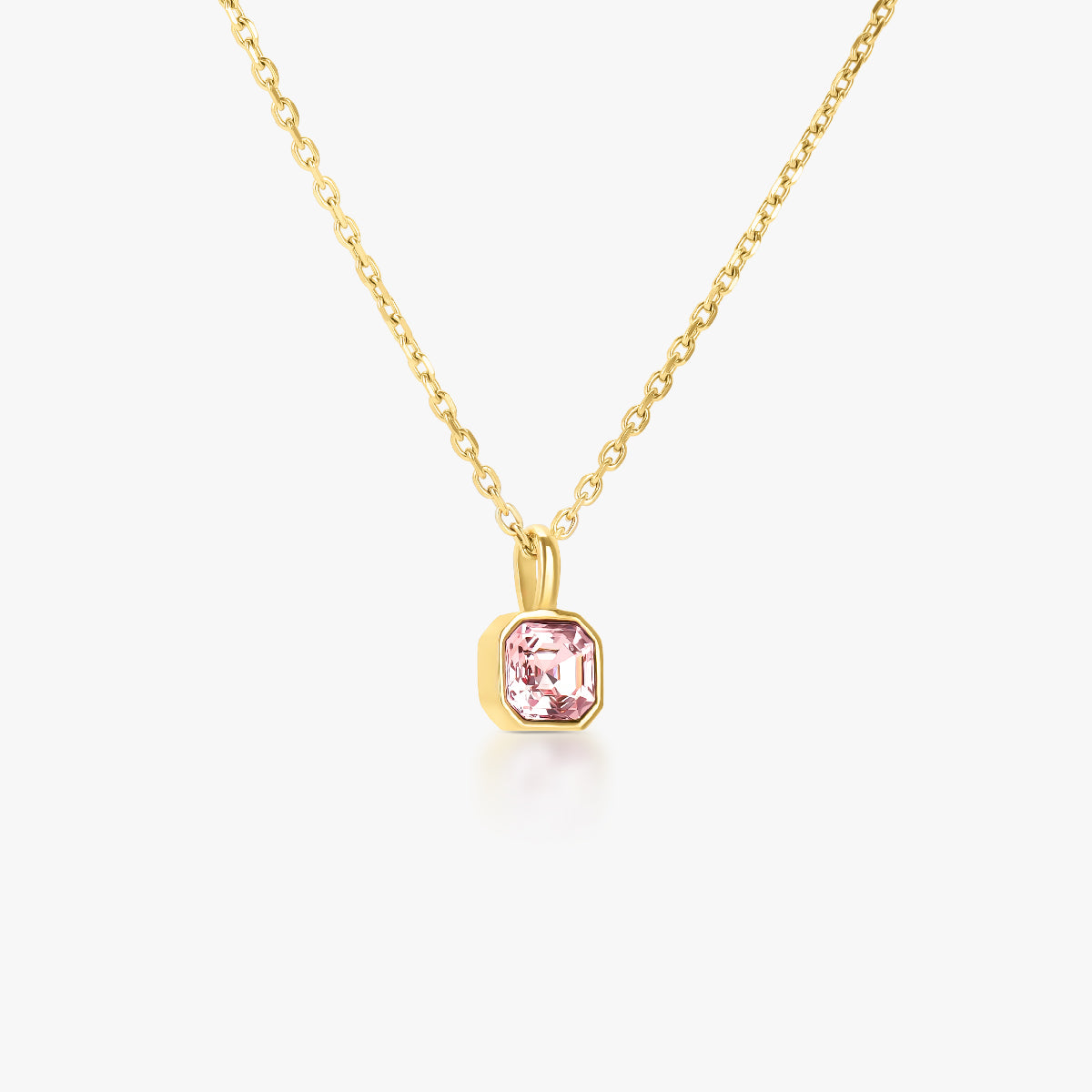 Collar de cristal cuadrado