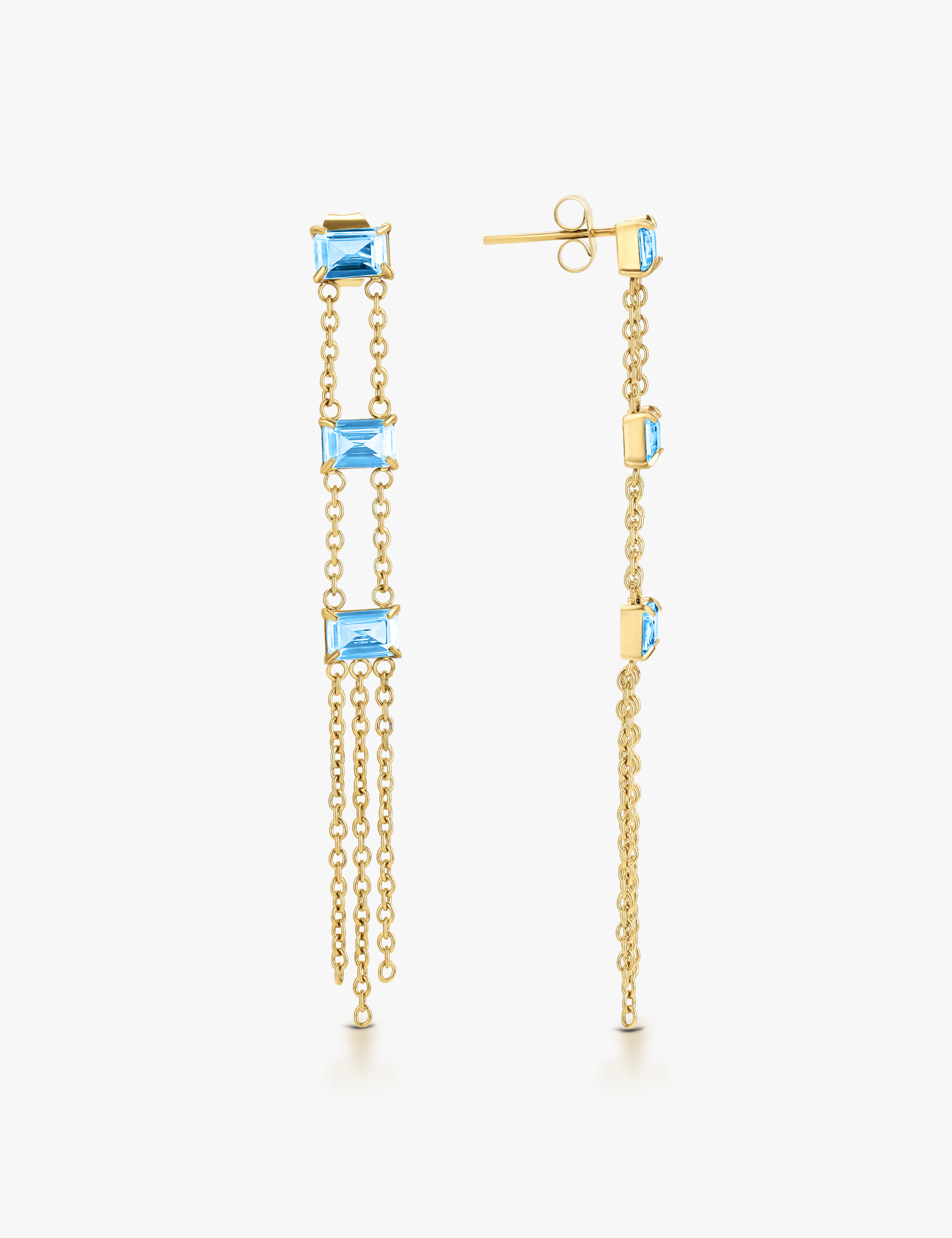 Vertical Crystal Earrings