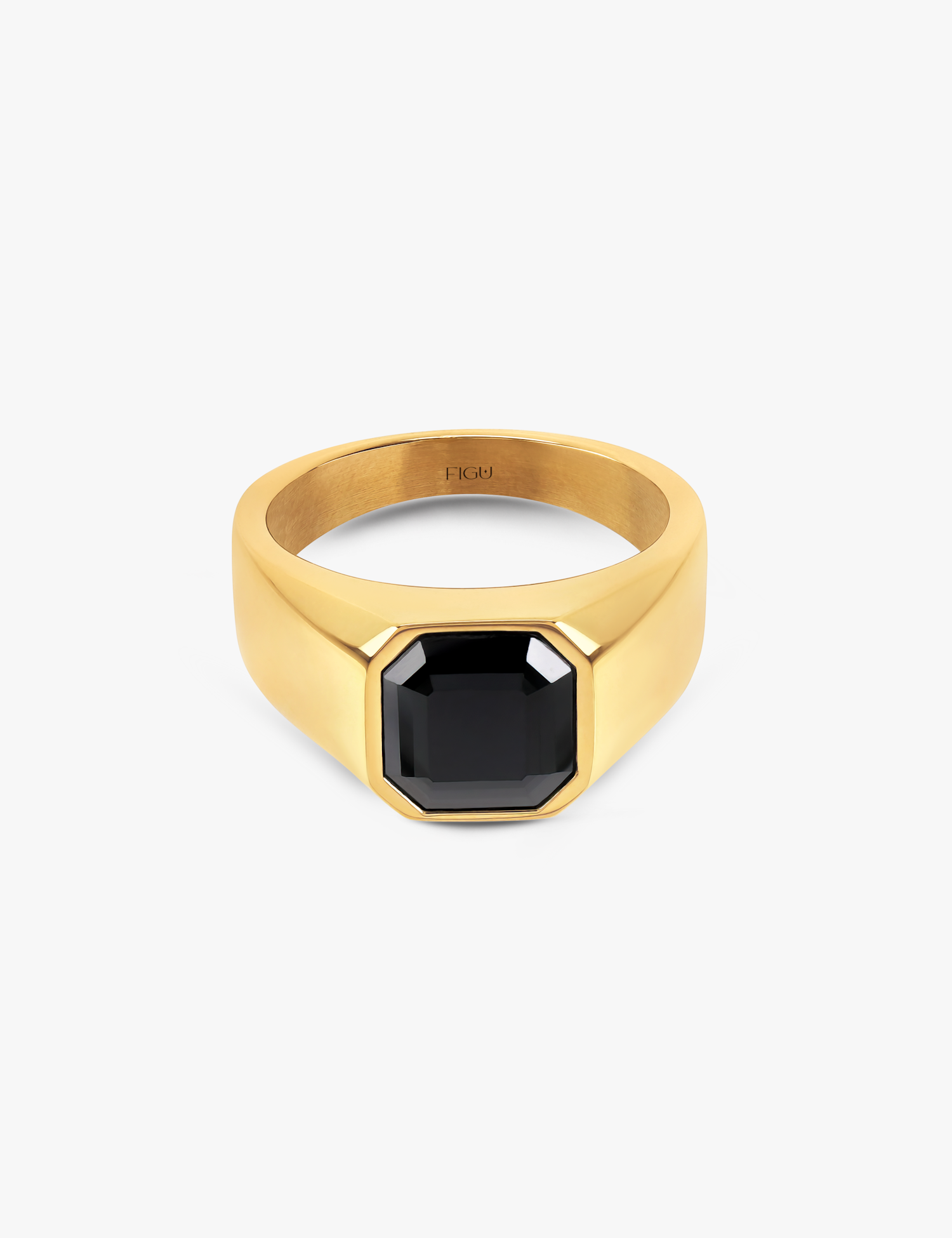 Square Signet Crystal Ring