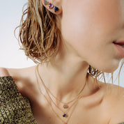 Collar de amatista con corazón pequeño