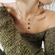 Collar de amatista con corazón pequeño