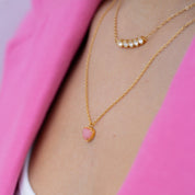 Petit Heart Rose Quartz Necklace