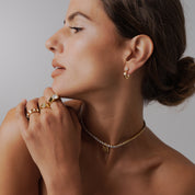 Square Signet Crystal Ring