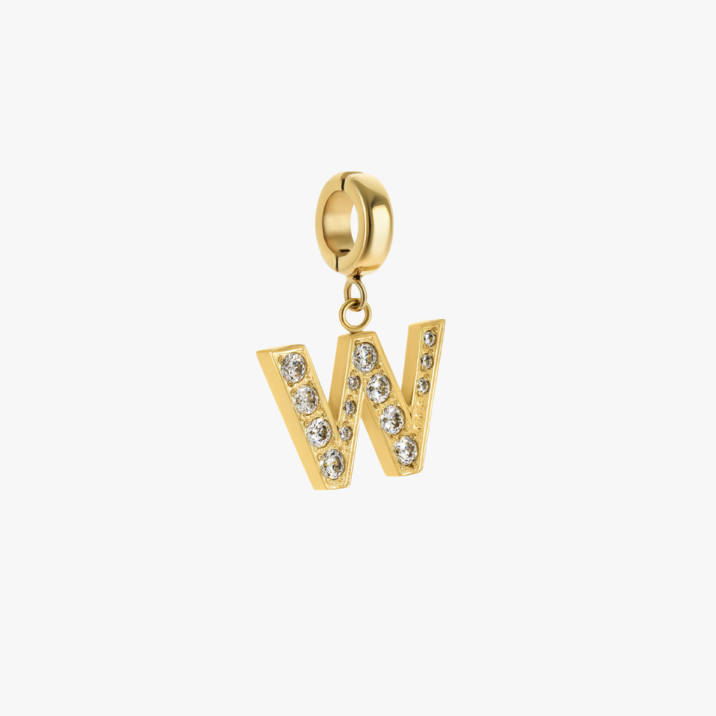 Charm con letra pavé