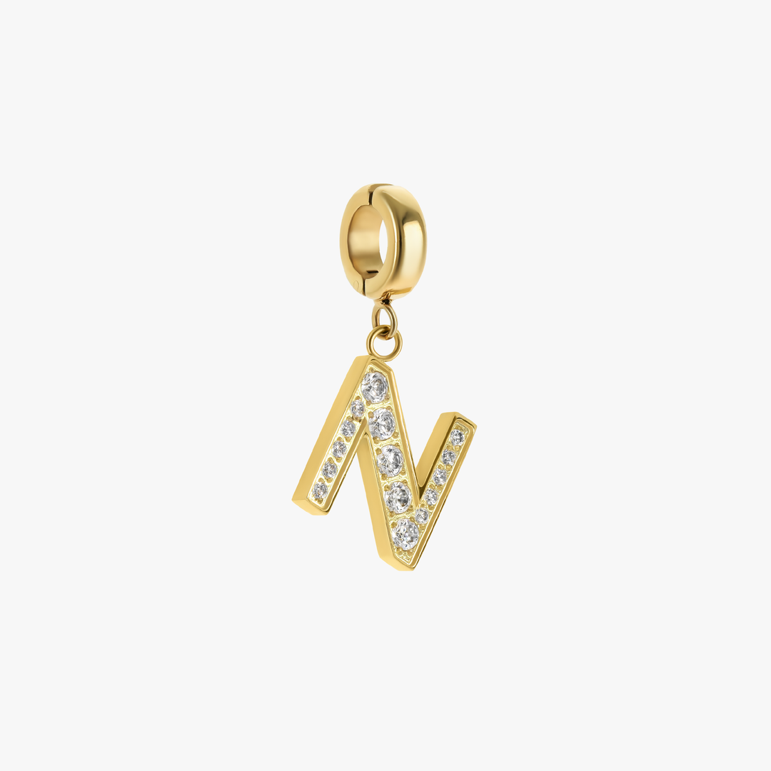 Click Charm Letter Pavé