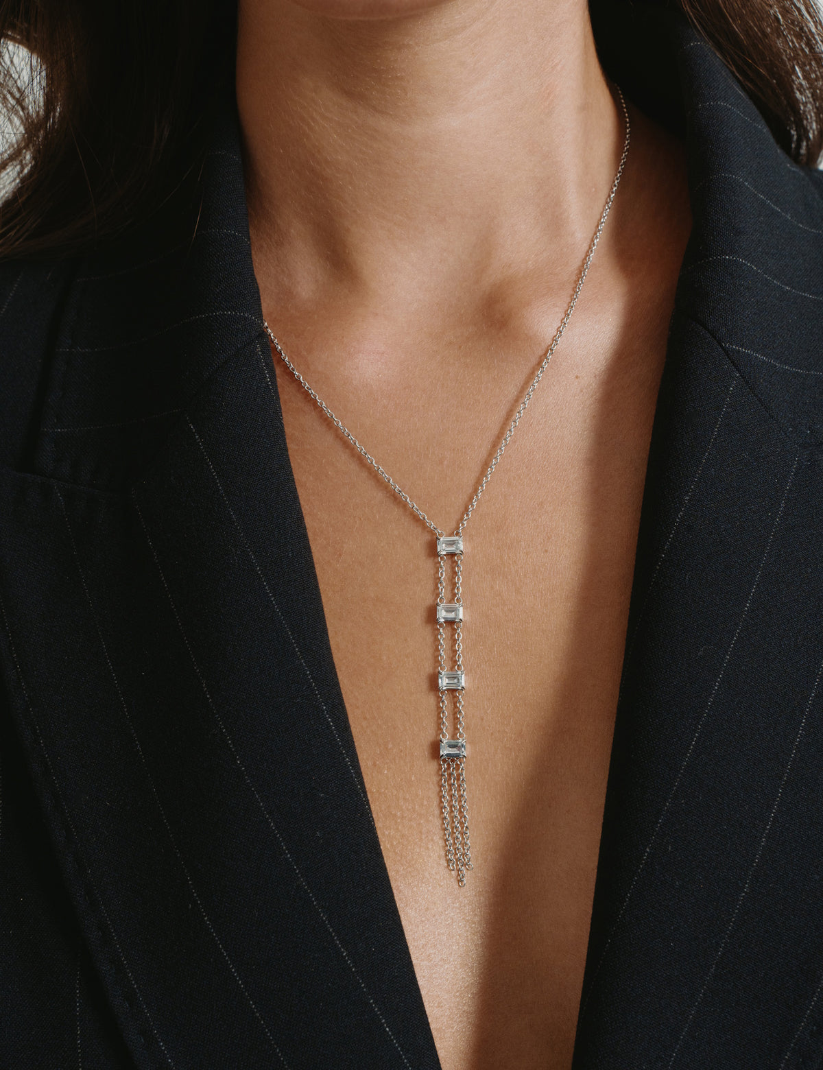 Vertical Crystal necklace