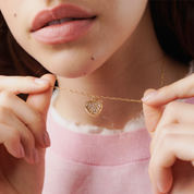 Collar con pavé de amor personalizado