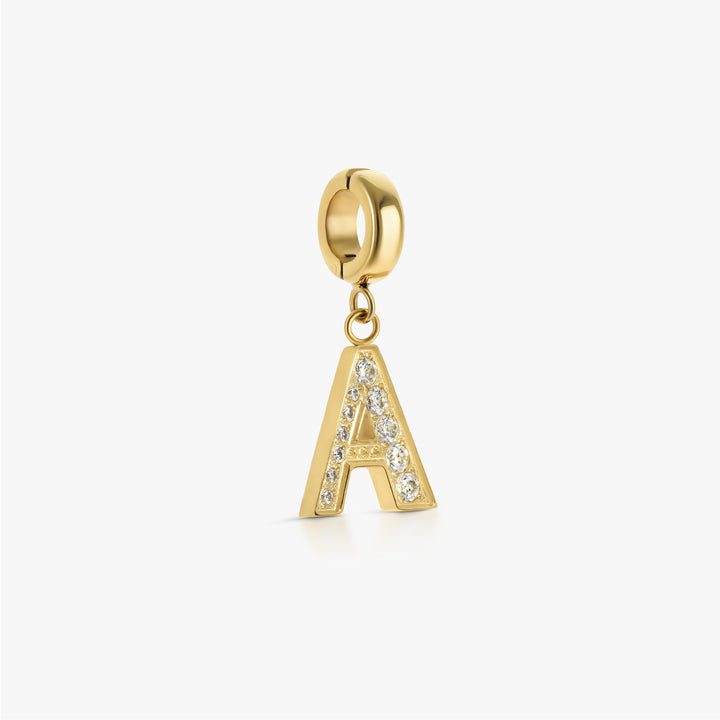 Click Charm Letter Pavé