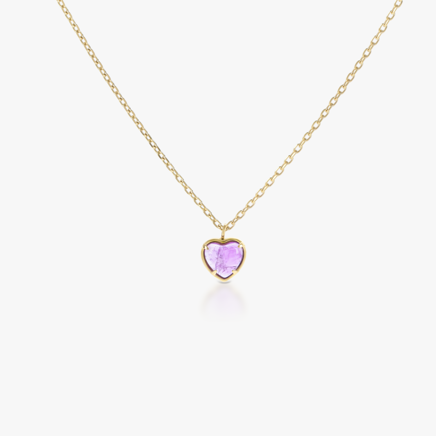 Petit Heart Amethyst Necklace