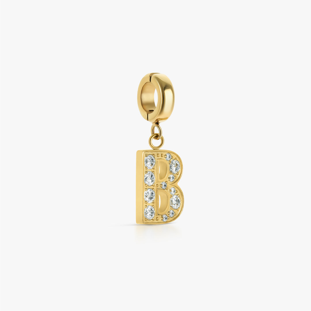 Click Charm Letter Pavé