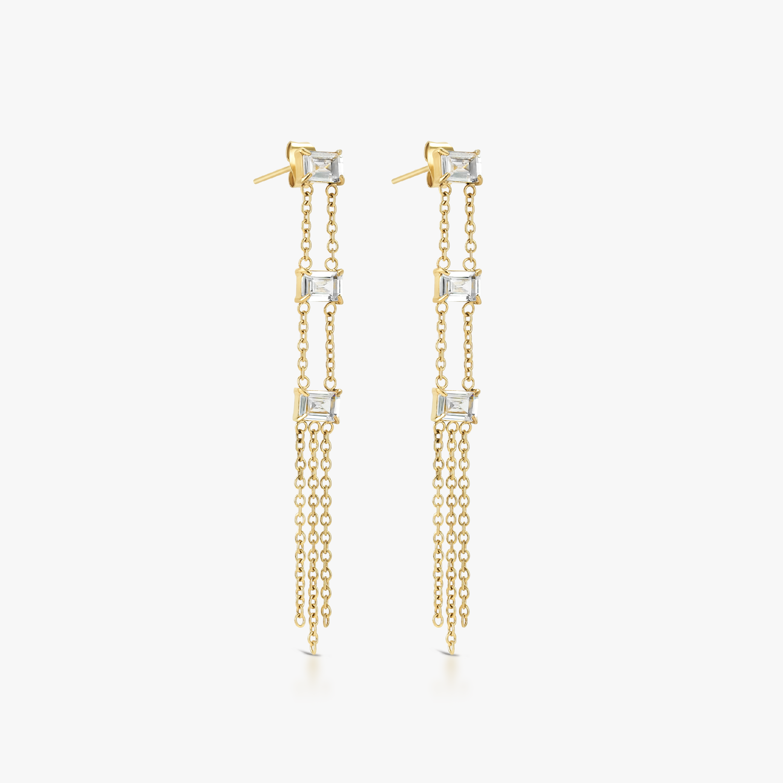 Vertical Crystal Earrings