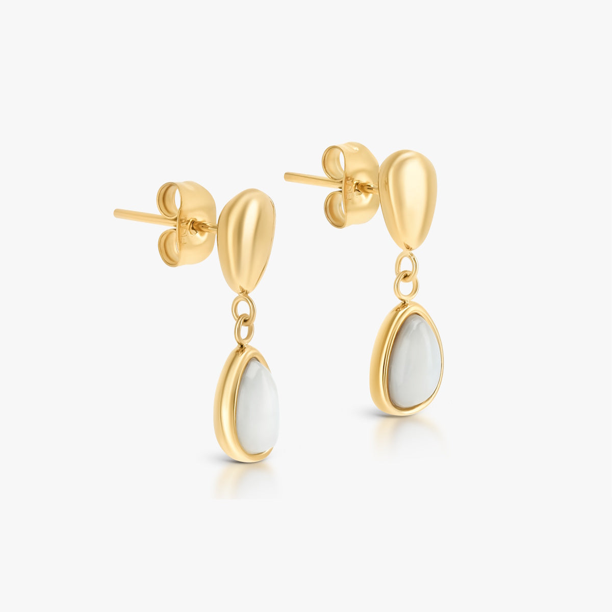 Pendientes colgantes de magnolia blanca