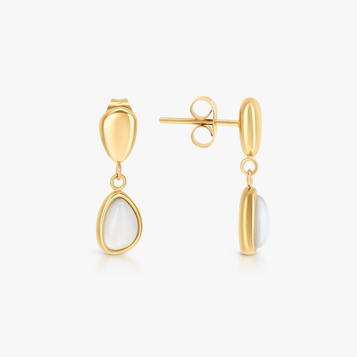 Pendientes colgantes de magnolia blanca