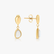 Pendientes colgantes de magnolia blanca