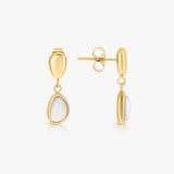 White Magnolia Pendant Earrings