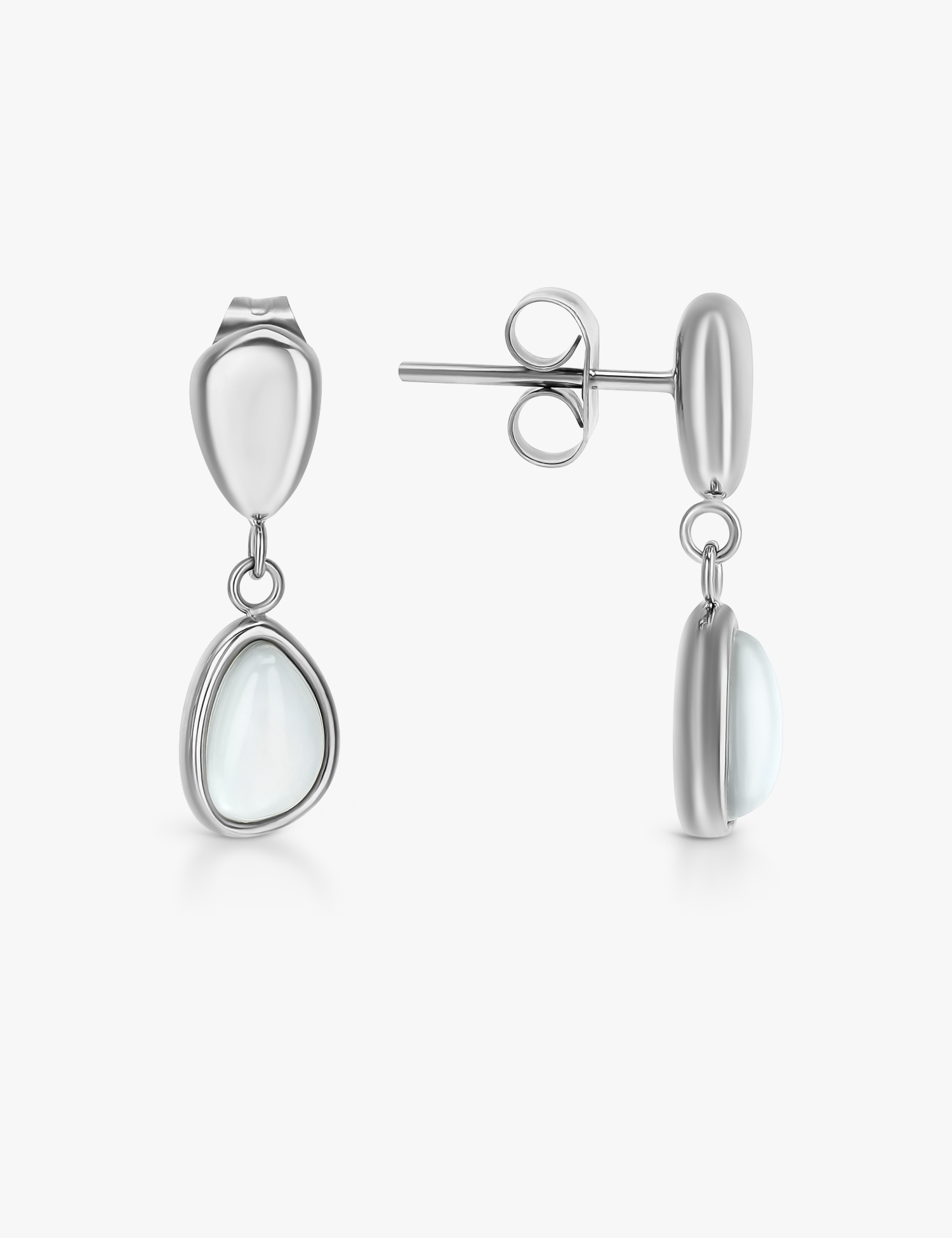Pendientes colgantes de magnolia blanca