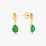 Green Magnolia Pendant Earrings