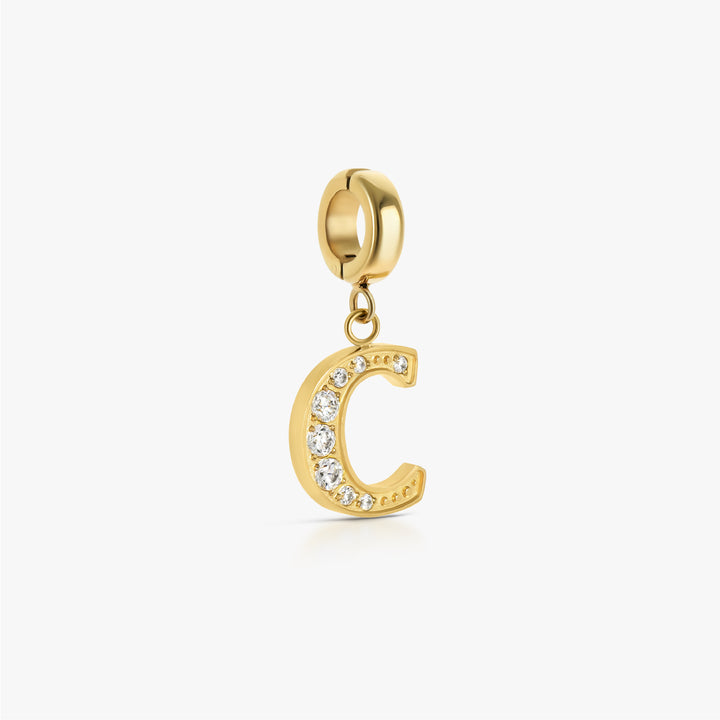 Click Charm Letter Pavé