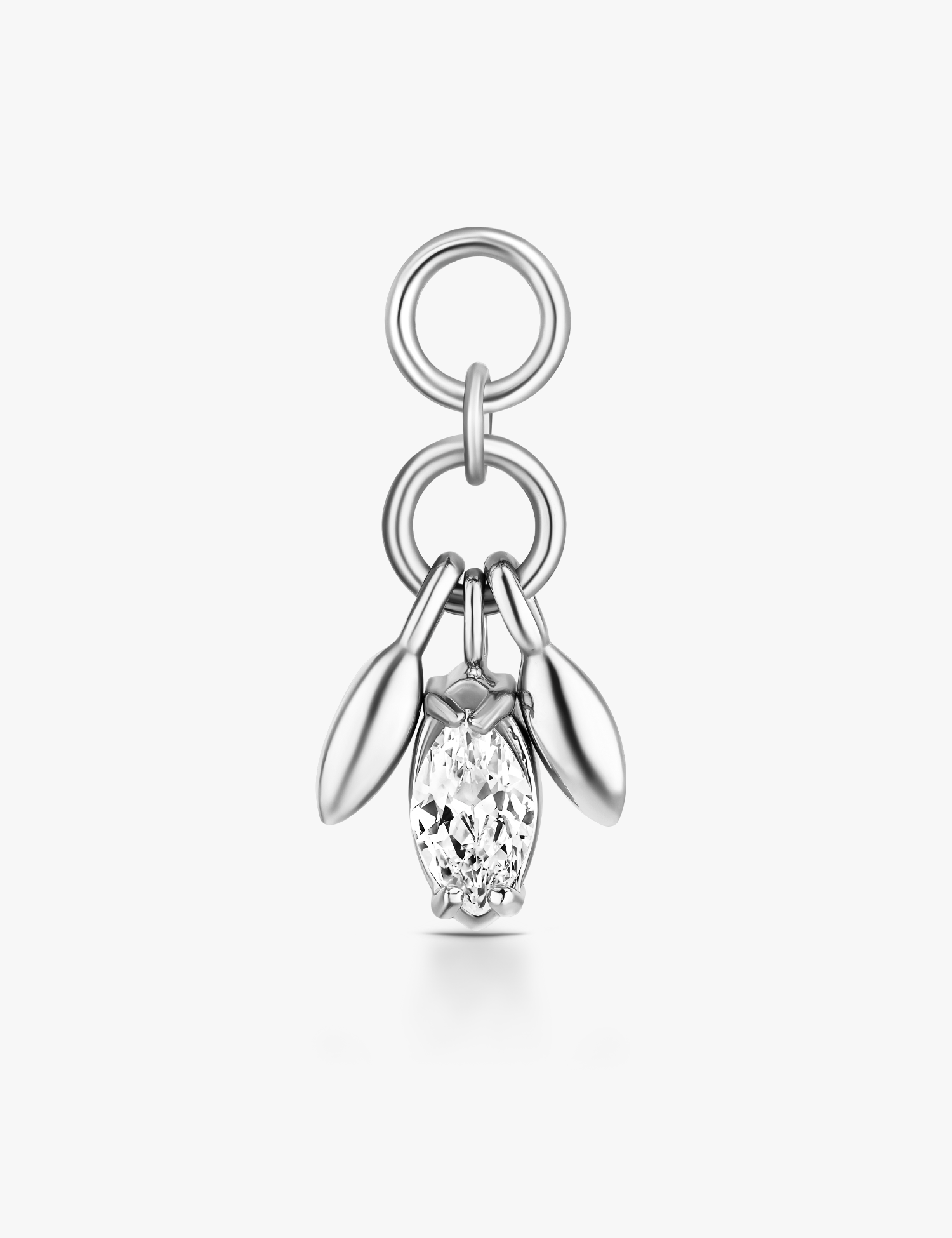 Hoop Charm Leaf