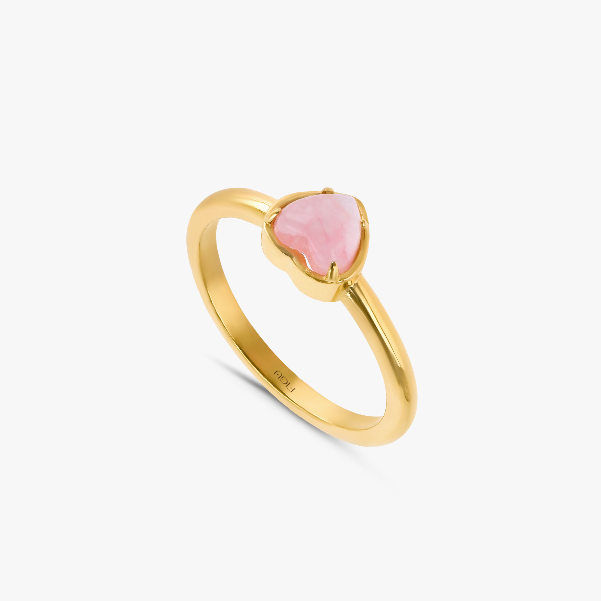 Petit Heart Rose Quartz Ring
