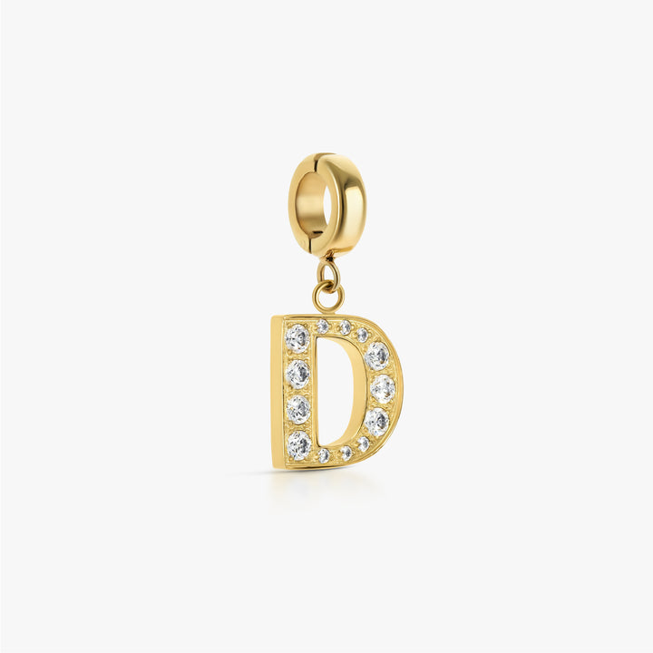 Click Charm Letter Pavé