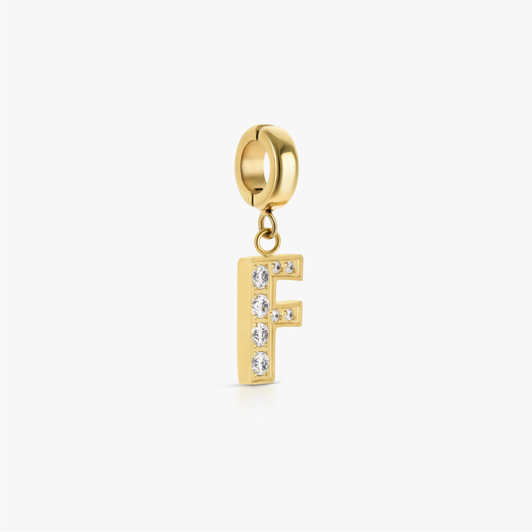 Click Charm Letter Pavé