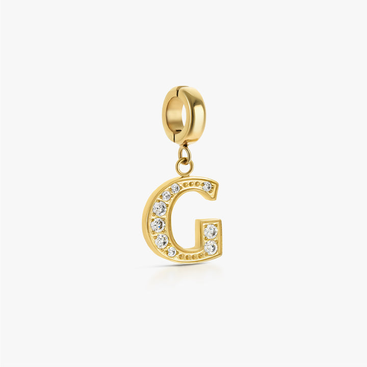 Click Charm Letter Pavé