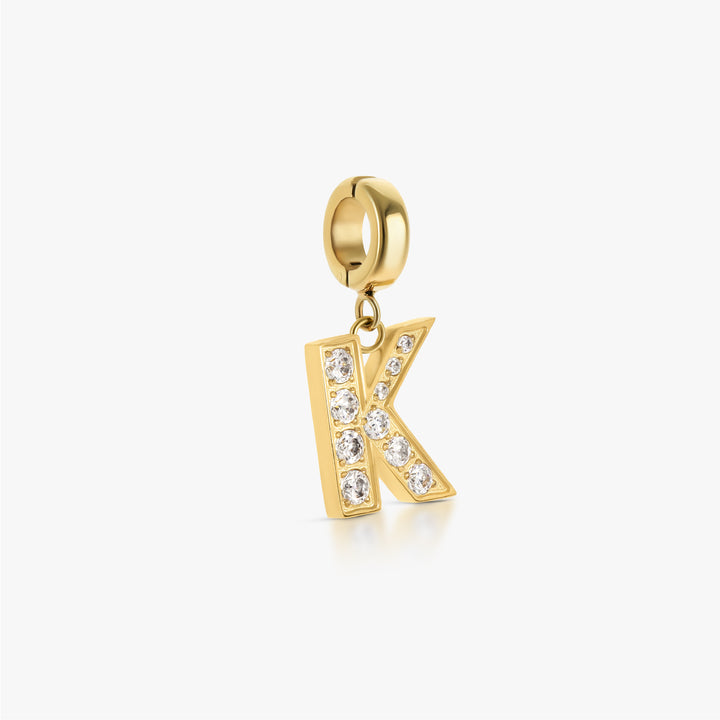 Click Charm Letter Pavé