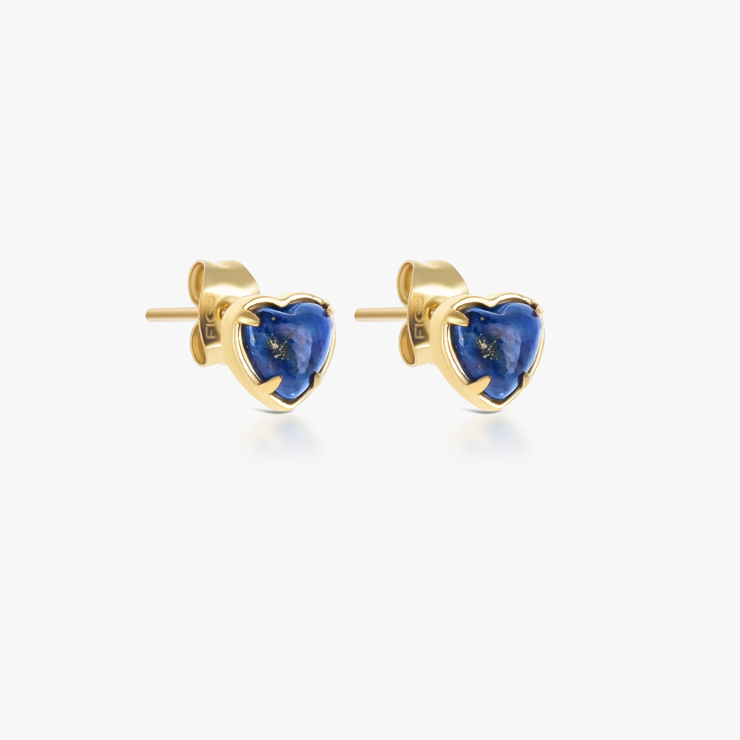 Petit Heart Lapis Lazuli Earrings
