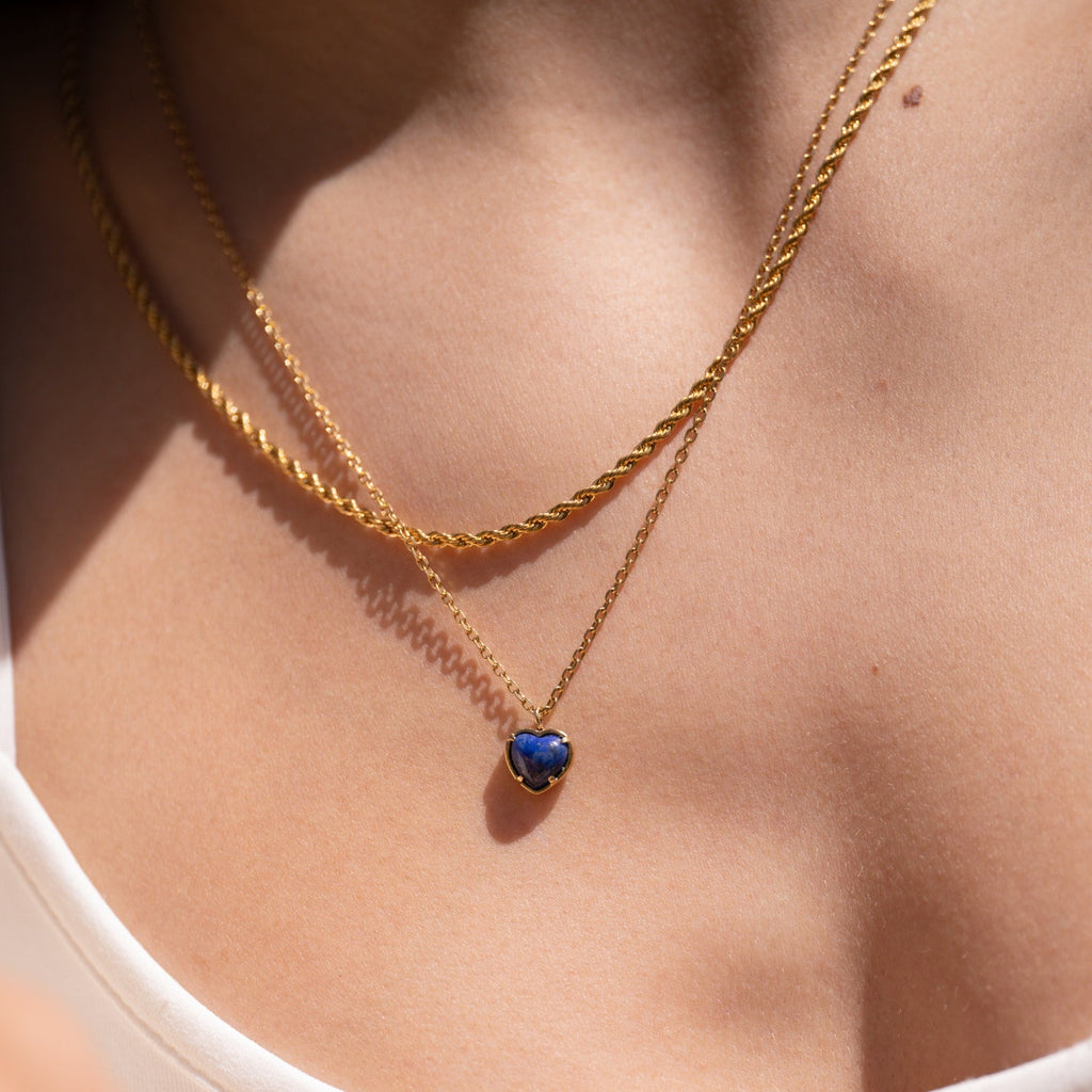 Petit Heart Lapis Lazuli Necklace