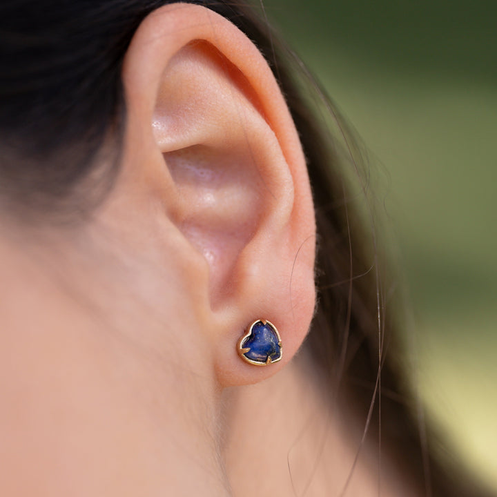 Petit Heart Lapis Lazuli Earrings