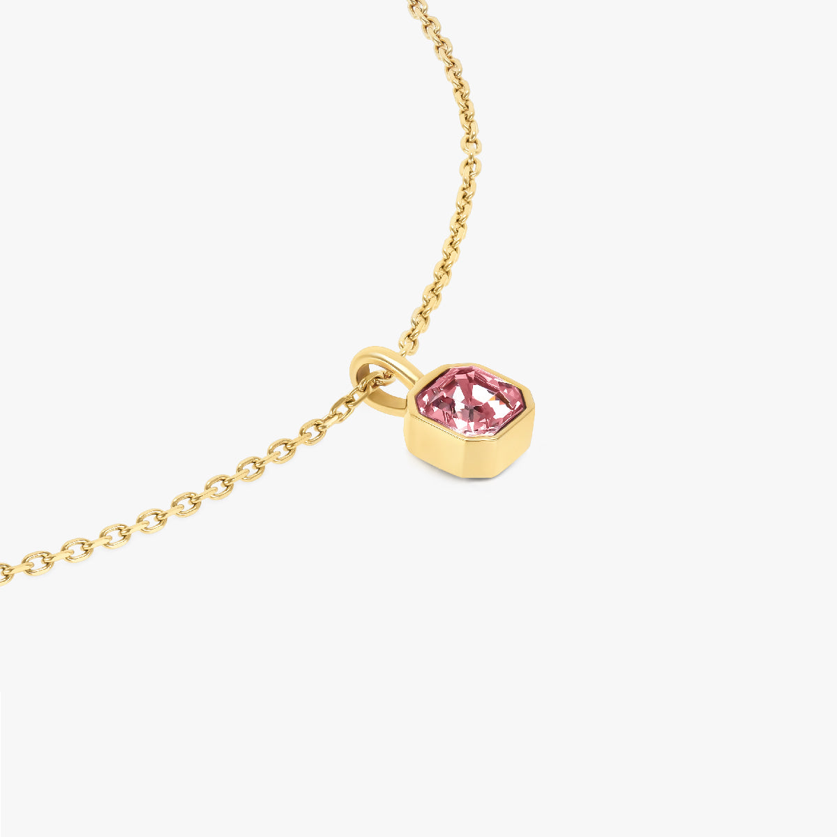 Collar de cristal cuadrado