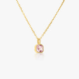 Collar de cristal cuadrado
