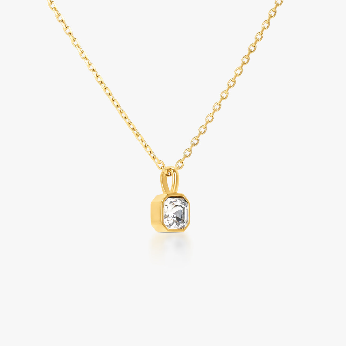 Collar de cristal cuadrado