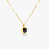 Collar de cristal cuadrado
