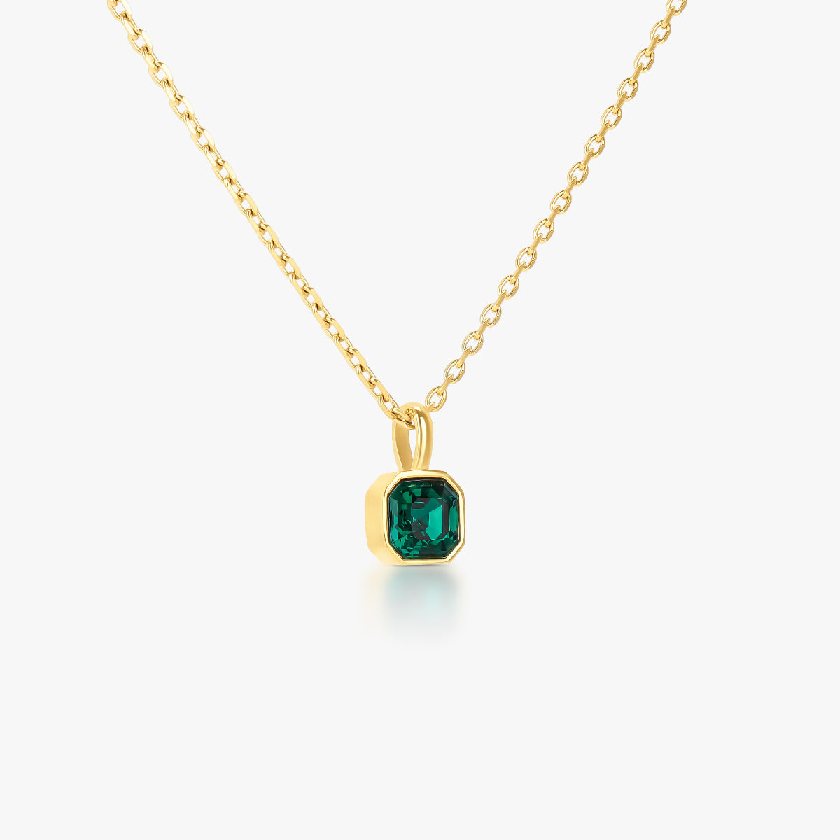 Collar de cristal cuadrado