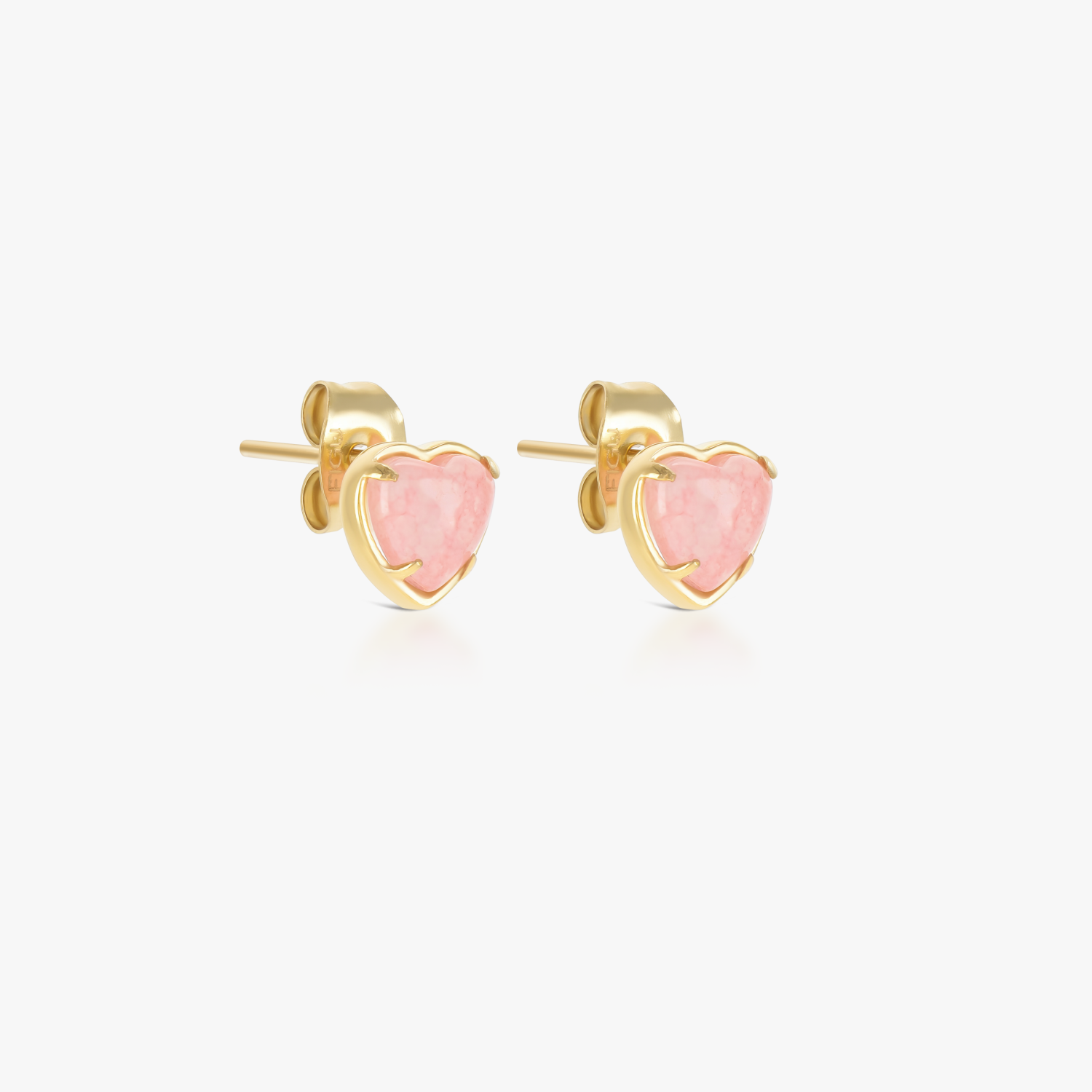 Petit Heart Rose Quartz Earrings