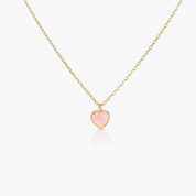 Petit Heart Rose Quartz Necklace