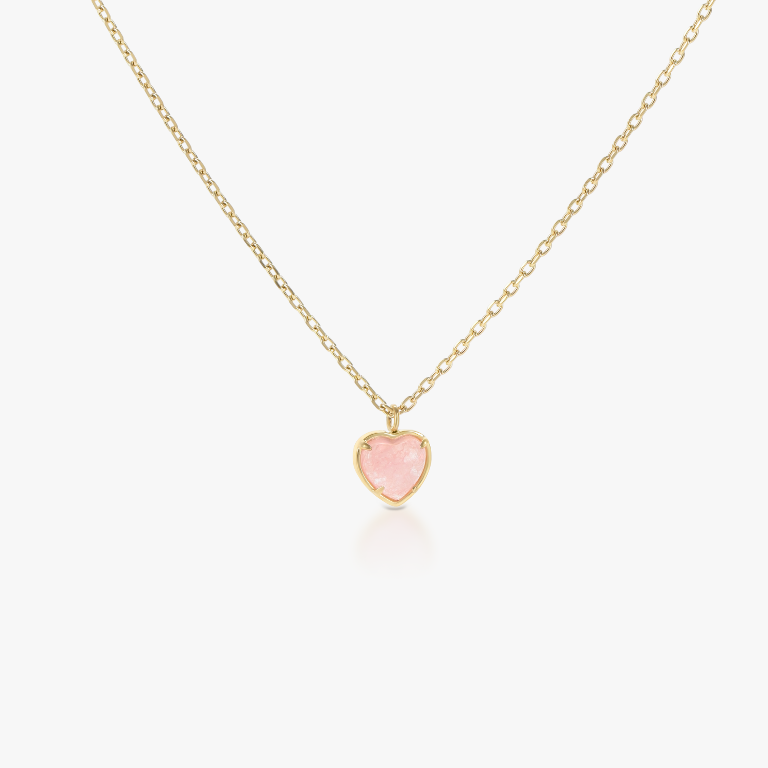 Petit Heart Rose Quartz Necklace