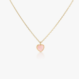 Colar Petit Heart Quartzo Rosa