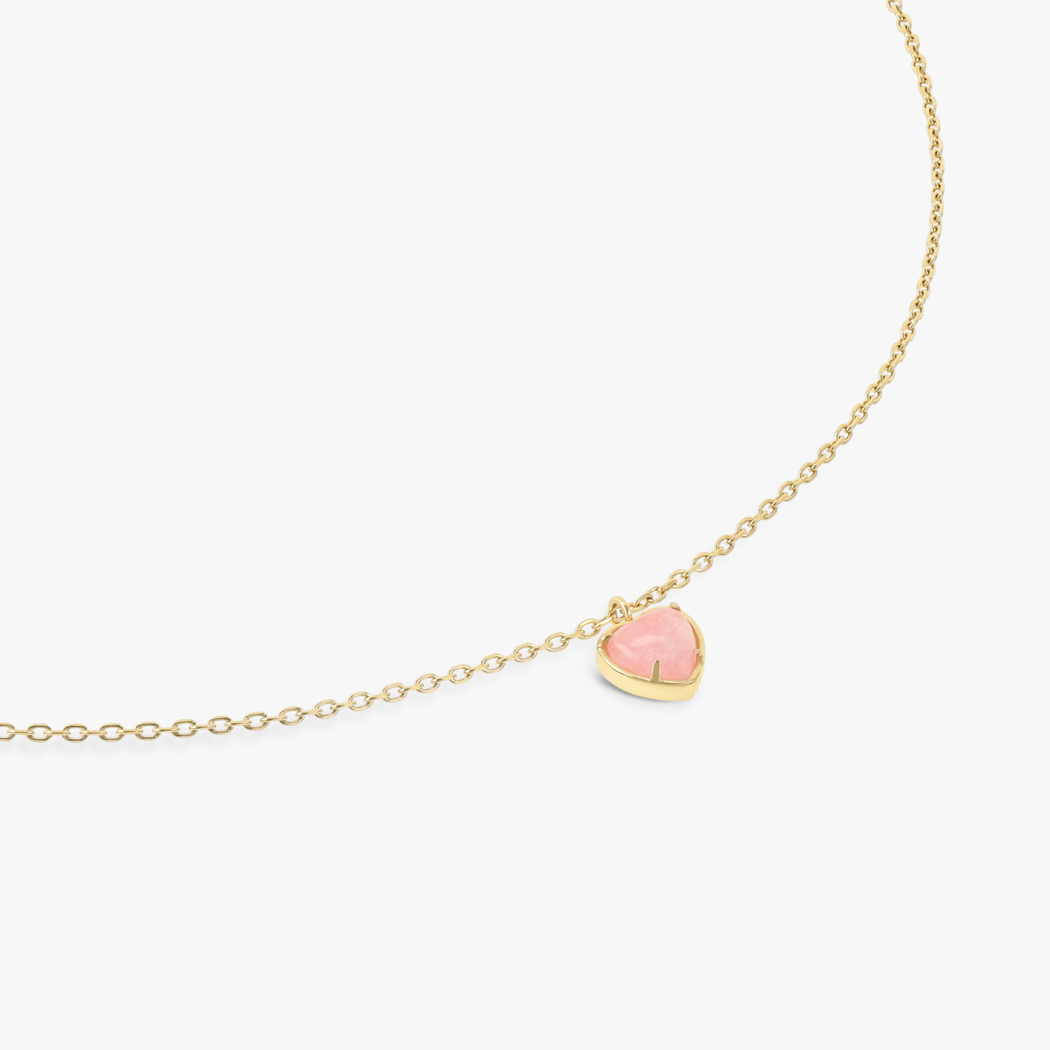 Petit Heart Rose Quartz Necklace