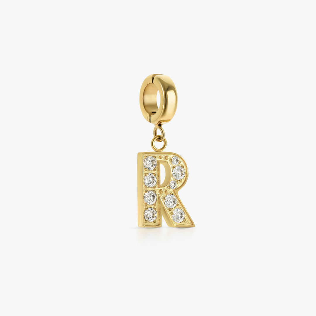 Click Charm Letter Pavé