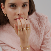 Square Signet Crystal Ring