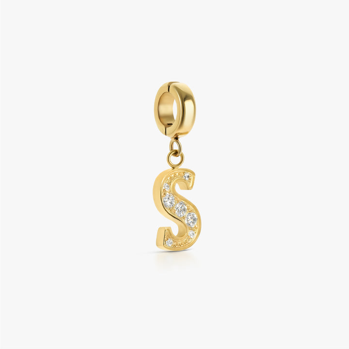 Click Charm Letter Pavé