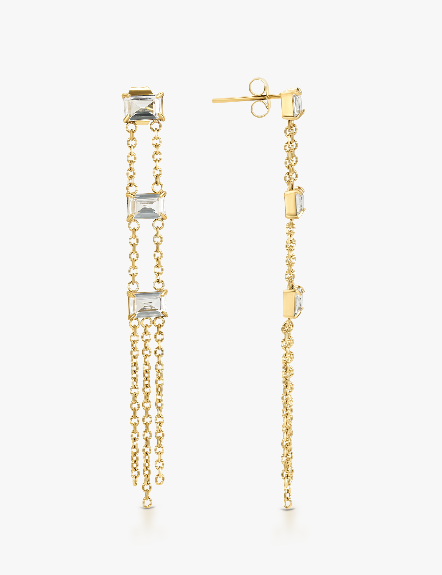 Brincos Crystal Vertical