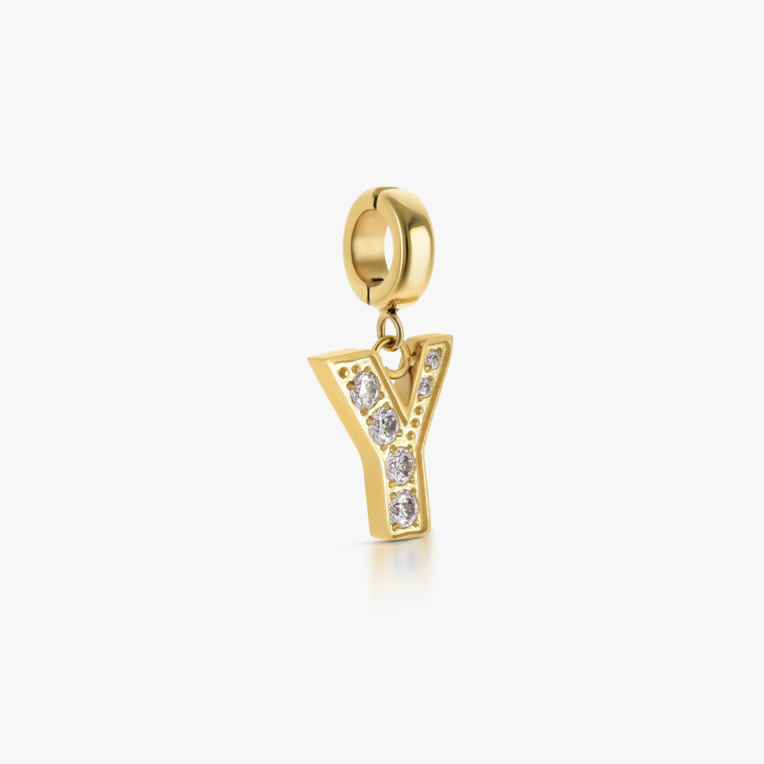 Click Charm Letter Pavé